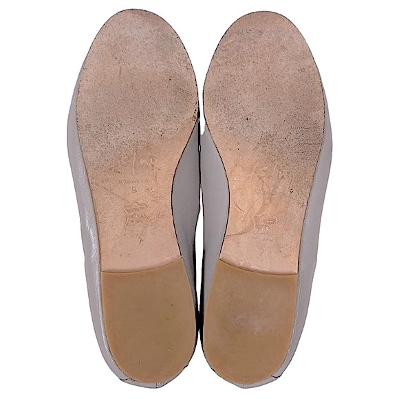 FSNY French Sole Grey Silver Patent Leather Heart Slip On Ballet Flats - Picture 11 of 12